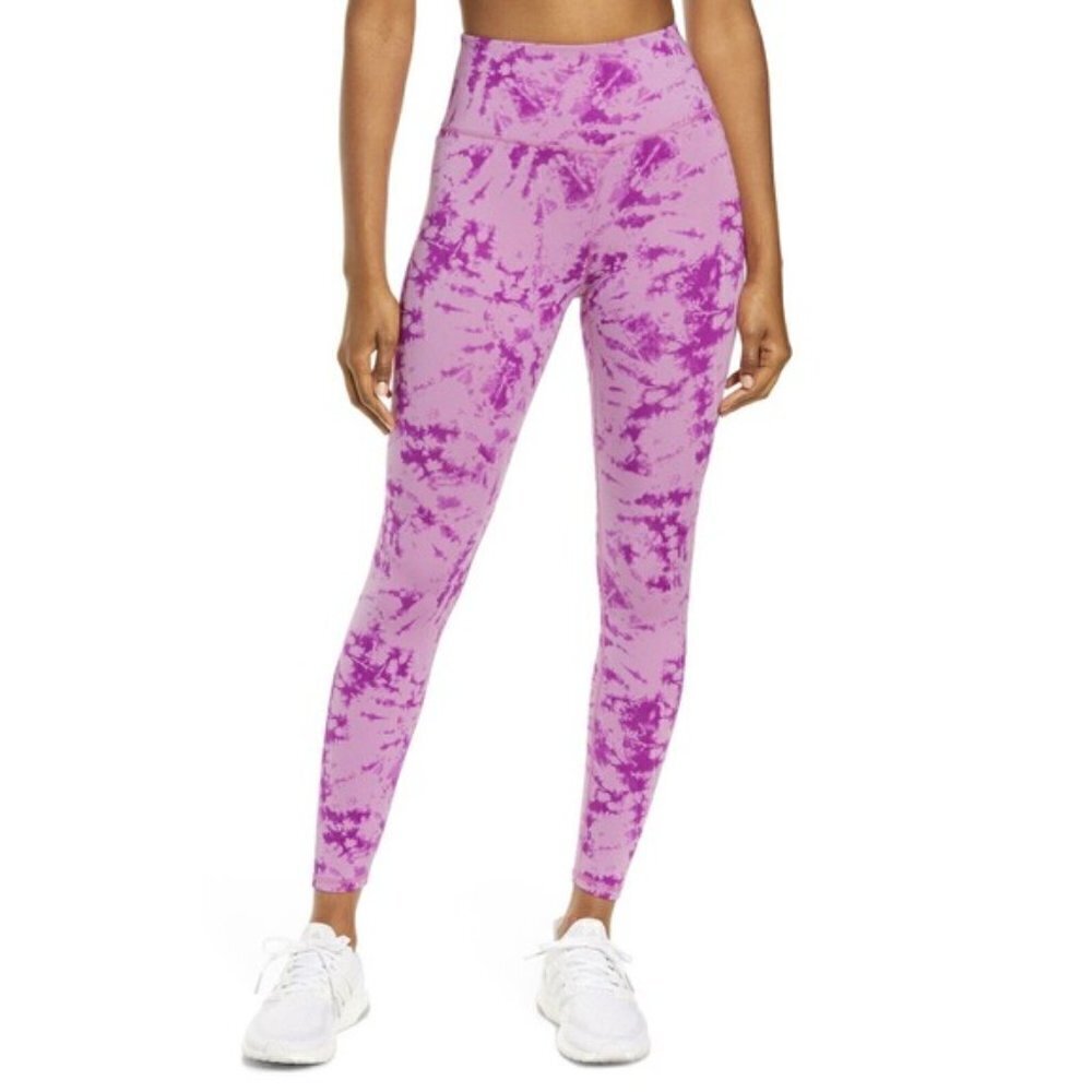 IVL Collective Purple Tie Dye High Waist Active Leggings